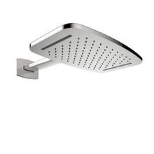 Wiesbaden Waterval Regendouche douchekop met douchearm 40x25 cm geborsteld staal - 29.2855