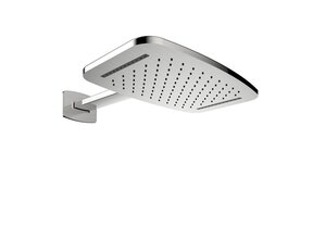 Wiesbaden Waterval Regendouche douchekop met douchearm 40x25 cm geborsteld staal - 29.2855