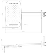 Wiesbaden Waterval Regendouche douchekop met douchearm 40x25 cm Chroom - 29.2854 Wiesbaden Waterval Regendouche douchekop met douchearm 40x25 cm Chroom - 29.2854