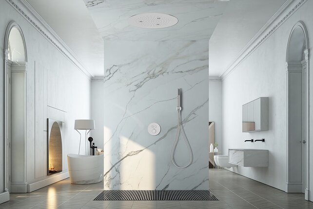 Wiesbaden Regendouche douchekop UFO Inbouw Plafond 50cm Chroom - 29.2850