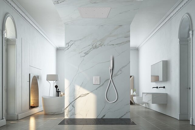 Wiesbaden Rombo UFO inbouw hoofddouche plafond 50 x 50 cm chroom - 29.2851