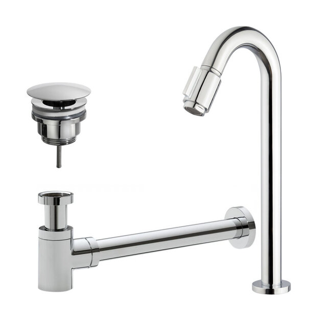 Wiesbaden Fonteinkraan set Victoria Lux XL Chroom