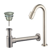 Wiesbaden Fonteinkraan set Victoria Lux XL Geborsteld Staal