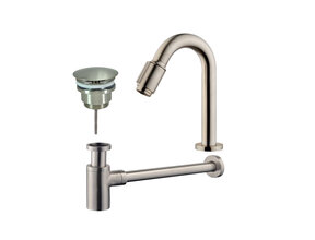 Wiesbaden Fonteinkraan set Victoria lux Geborsteld Staal