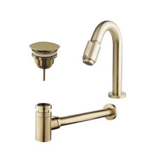 Wiesbaden Fonteinkraan set Victoria lux Geborsteld Messing