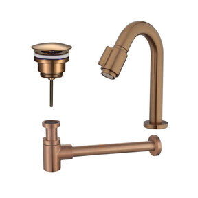 Wiesbaden Fonteinkraan set Victoria lux Geborsteld Brons Koper