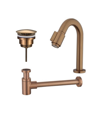 Wiesbaden Wiesbaden Fonteinkraan set Victoria lux Geborsteld Brons Koper