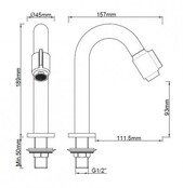 Wiesbaden Fonteinkraan set Victoria lux Mat Zwart
