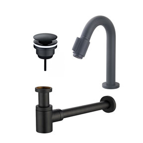 Wiesbaden Fonteinkraan set Victoria lux Mat Zwart