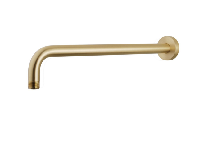 Wiesbaden Caral Douchearm muurbevestiging Geborsteld Messing rond 35cm - 29.5880