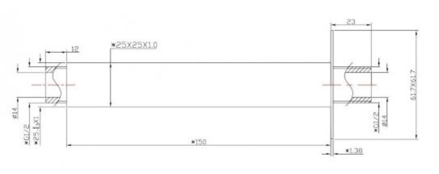 Wiesbaden Rombo Douchearm Plafondbevestiging Mat Zwart Vierkant 15cm - 29.2870