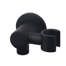 Wiesbaden Douchekophouder Caral Mat Zwart met doucheaansluiting Kantelbaar - 29.2944