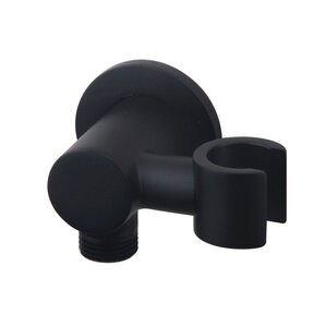 Wiesbaden Douchekophouder Caral Mat Zwart met doucheaansluiting Kantelbaar - 29.2944