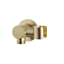 Wiesbaden Douchekophouder Caral Geborsteld Messing met doucheaansluiting Kantelbaar - 29.5944