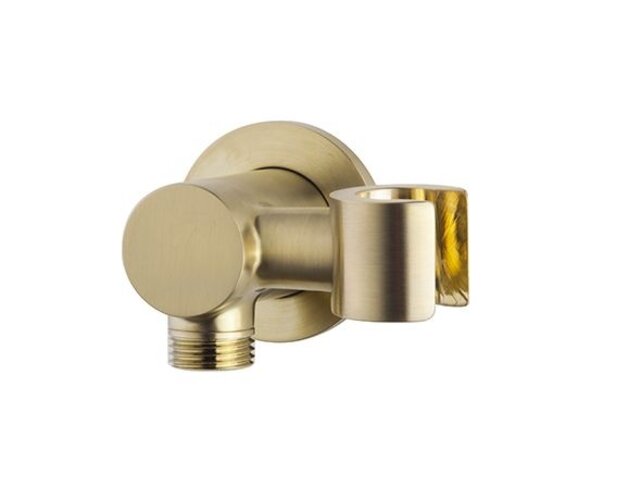 Wiesbaden Douchekophouder Caral Geborsteld Messing met doucheaansluiting Kantelbaar - 29.5944