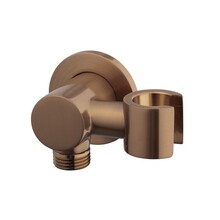 Wiesbaden Douchekophouder Caral Geborsteld Brons koper met doucheaansluiting Kantelbaar - 29.2805