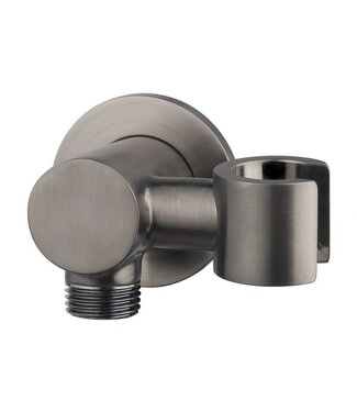 Wiesbaden Wiesbaden Douchekophouder Caral Geborsteld Staal met doucheaansluiting Kantelbaar - 29.7944