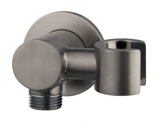 Wiesbaden Douchekophouder Caral Geborsteld Staal met doucheaansluiting Kantelbaar - 29.7944