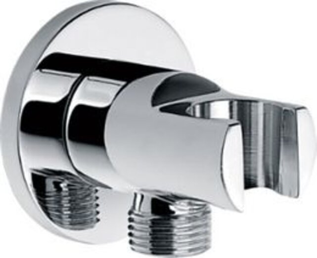 Wiesbaden Douchekophouder Caral Chroom met doucheaansluiting - 29.3800 Wiesbaden Douchekophouder Caral Chroom met doucheaansluiting - 29.3800