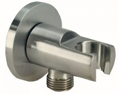 Wiesbaden Douchekophouder Caral Geborsteld Staal met doucheaansluiting - 29.4800