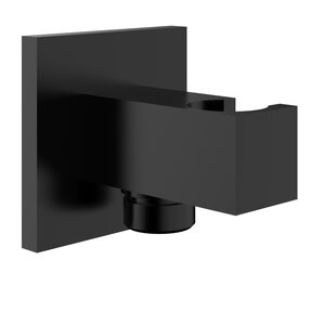 Wiesbaden Douchekophouder Rombo Mat Zwart met doucheaansluiting - 29.2803