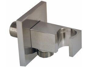 Wiesbaden Douchekophouder Rombo Geborsteld Staal  met doucheaansluiting - 29.4803