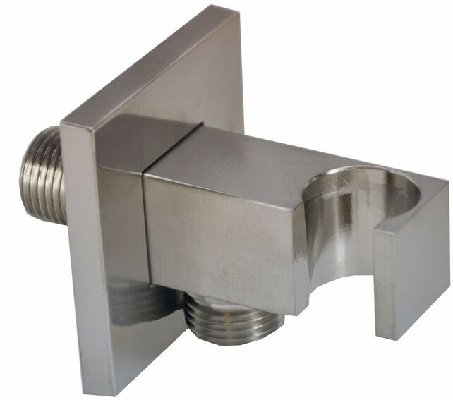 Wiesbaden Douchekophouder Rombo Geborsteld Staal  met doucheaansluiting - 29.4803