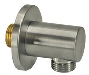 Wiesbaden Caral Wandaansluitbocht Rond 1/2" Geborsteld Staal - 29.4801