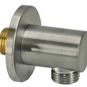 Wiesbaden Caral Wandaansluitbocht Rond 1/2" Geborsteld Staal - 29.4801