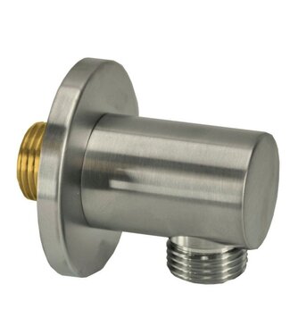 Wiesbaden Wiesbaden Caral Wandaansluitbocht Rond 1/2" Geborsteld Staal - 29.4801