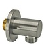 Wiesbaden Caral Wandaansluitbocht Rond 1/2" Geborsteld Staal - 29.4801