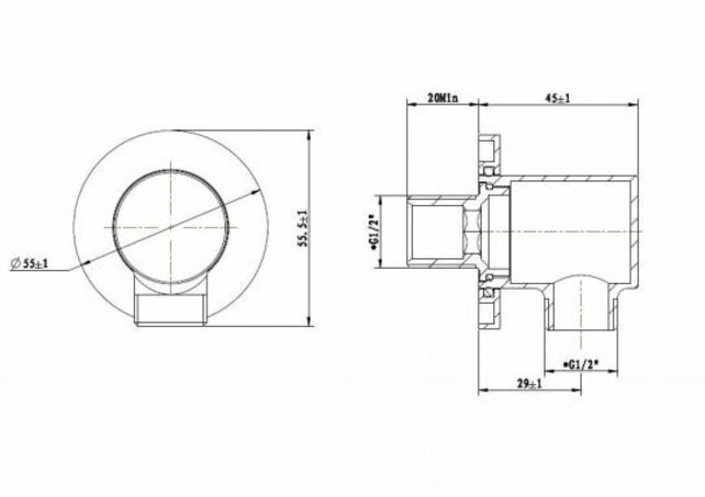 Wiesbaden Caral Wandaansluitbocht Rond 1/2" Geborsteld Brons koper - 29.5939