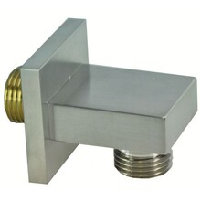 Wiesbaden Rombo Wandaansluitbocht Vierkant 1/2" Geborsteld Staal - 29.4802