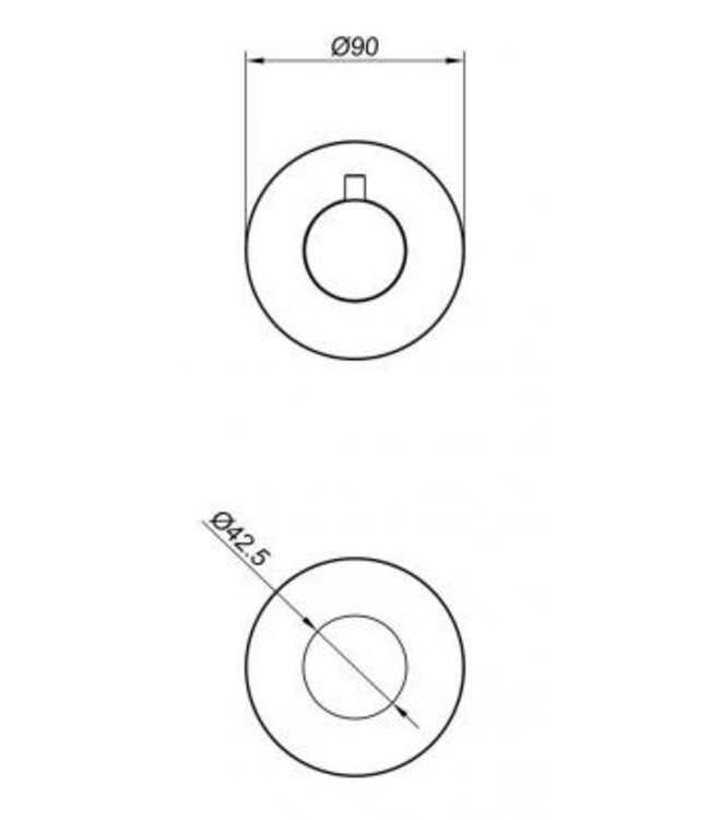 Wiesbaden Inbouw Stopkraan afbouwdeel Wiesbaden Dreams Chroom - 29.8009