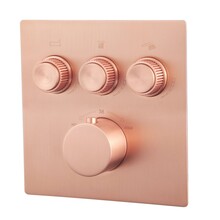 Inbouw douchekraan Wiesbaden Caral Klik Pro afbouwdeel 3-wegs Geborsteld koper - 29.3435