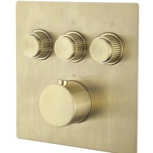 Inbouw douchekraan Wiesbaden Caral Klik Pro afbouwdeel 3-wegs Geborsteld Messing - 29.3434