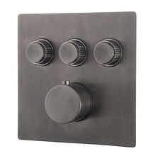 Inbouw douchekraan Wiesbaden Caral Klik Pro afbouwdeel 3-wegs Gunmetal - 29.3433