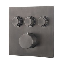Inbouw douchekraan Wiesbaden Caral Klik Pro afbouwdeel 3-wegs Gunmetal - 29.3433