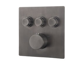 Inbouw douchekraan Wiesbaden Caral Klik Pro afbouwdeel 3-wegs Gunmetal - 29.3433