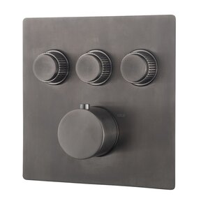 Inbouw douchekraan Wiesbaden Caral Klik Pro afbouwdeel 3-wegs Gunmetal - 29.3433