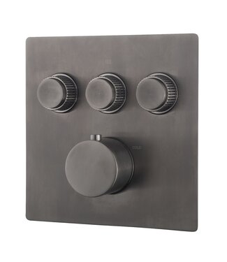 Wiesbaden Inbouw douchekraan Wiesbaden Caral Klik Pro afbouwdeel 3-wegs Gunmetal - 29.3433