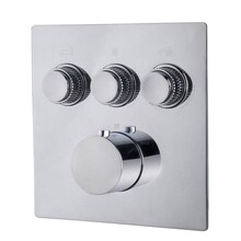 Inbouw douchekraan Wiesbaden Caral Klik Pro afbouwdeel 3-wegs Chroom - 29.3430