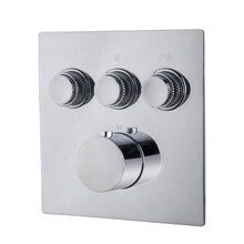 Inbouw douchekraan Wiesbaden Caral Klik Pro afbouwdeel 3-wegs Chroom - 29.3430