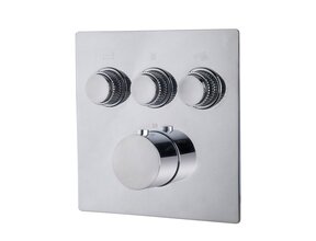 Inbouw douchekraan Wiesbaden Caral Klik Pro afbouwdeel 3-wegs Chroom - 29.3430
