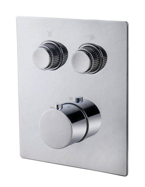 Inbouw douchekraan Wiesbaden Caral Klik Pro afbouwdeel 2-wegs Chroom - 29.3420