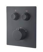 Inbouw douchekraan Wiesbaden Caral Klik Pro afbouwdeel 2-wegs Mat Zwart - 29.3422 Inbouw douchekraan Wiesbaden Caral Klik Pro afbouwdeel 2-wegs Mat Zwart - 29.3422