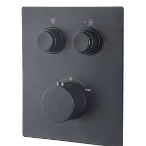 Inbouw douchekraan Wiesbaden Caral Klik Pro afbouwdeel 2-wegs Mat Zwart - 29.3422