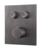 Inbouw douchekraan Wiesbaden Caral Klik Pro afbouwdeel 2-wegs Gunmetal - 29.3423 Inbouw douchekraan Wiesbaden Caral Klik Pro afbouwdeel 2-wegs Gunmetal - 29.3423