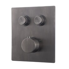 Inbouw douchekraan Wiesbaden Caral Klik Pro afbouwdeel 2-wegs Gunmetal - 29.3423