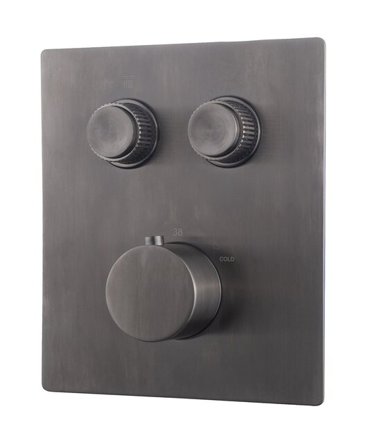 Inbouw douchekraan Wiesbaden Caral Klik Pro afbouwdeel 2-wegs Gunmetal - 29.3423 Inbouw douchekraan Wiesbaden Caral Klik Pro afbouwdeel 2-wegs Gunmetal - 29.3423